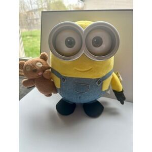 Minions Illumination Bob Plush with Teddy Bear Tim Despicable Me Yellow Toy